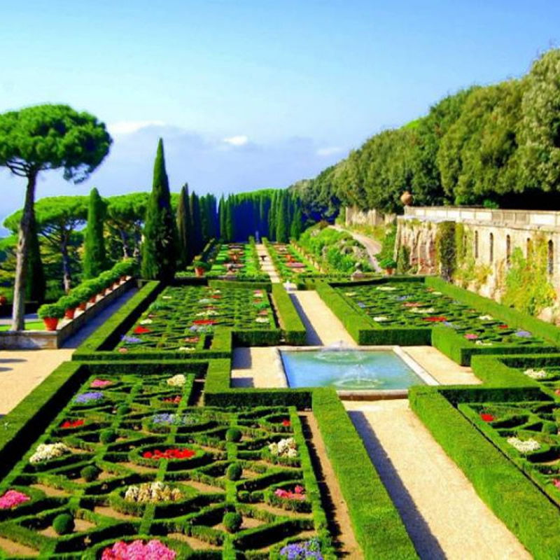 Uno scorcio dei Giardini Pontifici vicino Roma