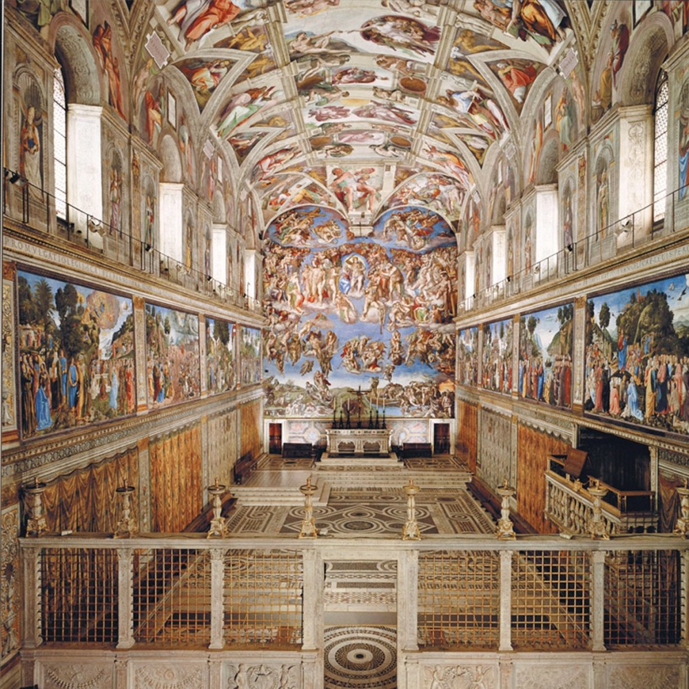 La Volta della Cappella Sistina affrescata da Michelangelo